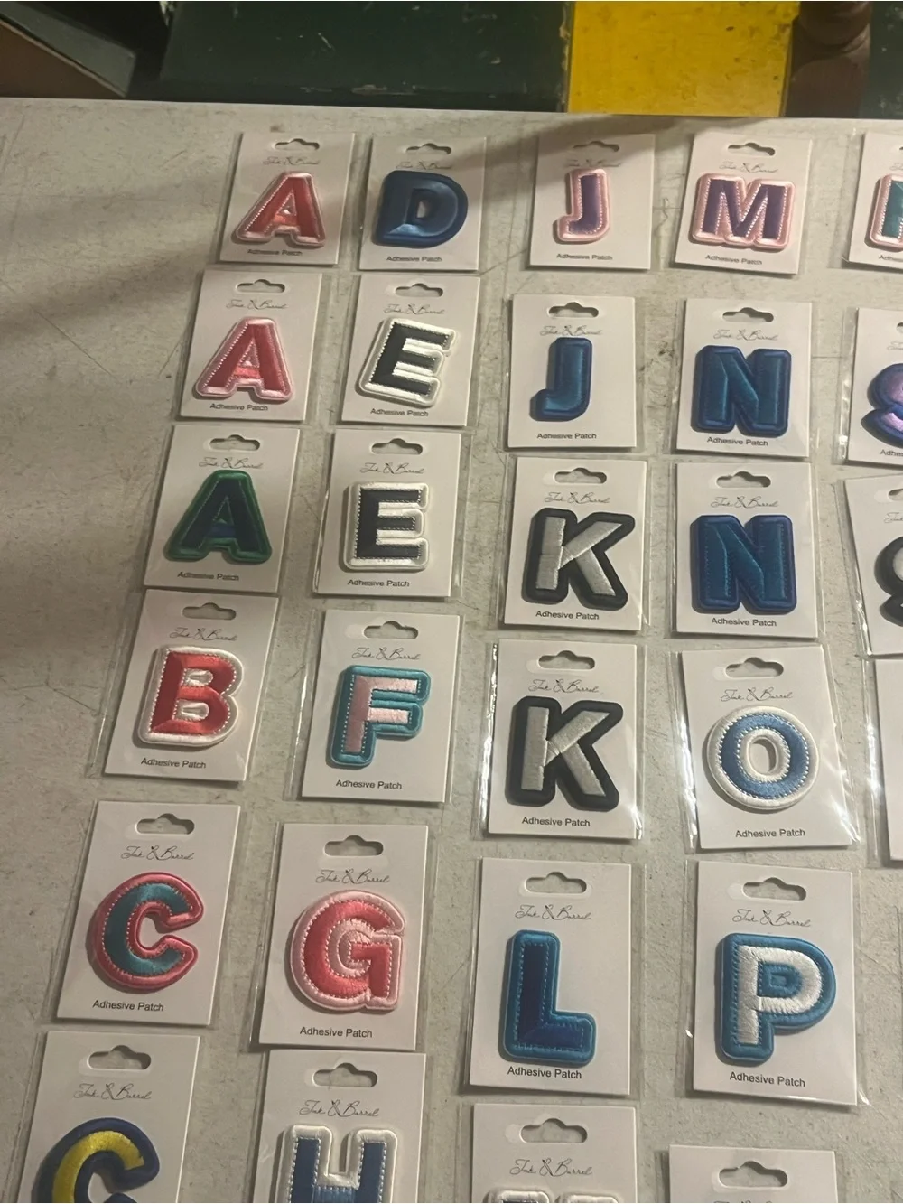 Alphabet Iron-On Letter Patches - Assorted Colors #3